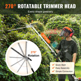 Chainsaws: VEVOR 15.7-inch 26CC 2 Cycle Gas Hedge Trimmer, Gas Powered Pole Hedge Trimmer with Dual Sided Dual Action Blade, Adjustable Trimmer Head, Suitable for Trimming Shrubs, Bushes