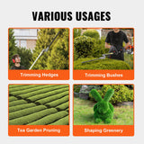 Chainsaws: VEVOR 15.7-inch 26CC 2 Cycle Gas Hedge Trimmer, Gas Powered Pole Hedge Trimmer with Dual Sided Dual Action Blade, Adjustable Trimmer Head, Suitable for Trimming Shrubs, Bushes
