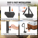 Mobility & Accessibility: VEVOR Hot Tub Handrail, 360 Rotatable Spa Side Handrail with 35"-57" Adjustable Height, Rust-proof Aluminum Spa Step Hot Tub Hand Rail with Slide-Under Mount Base for Indoor & Outdoor, 600LBS Capacity