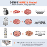 Basketball & Basketball Accessories: VEVOR Commercial Meatball Forming Machine, 280 PCs/min Automatic Meatball Maker, 1100W Electric Fish Beef Pork Shrimp Ball Making Tool, Stainless Steel Meatball Former with 18/20/22/26/30/32 mm Models