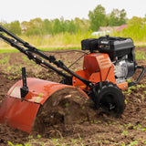Gardening Tools: VEVOR Tiller Cultivator Gas Powered, 212CC 4-Stroke Garden Cultivator, Tiller with 4 Steel Adjustable Rear Tines for Lawn, Garden and Field Soil Cultivation