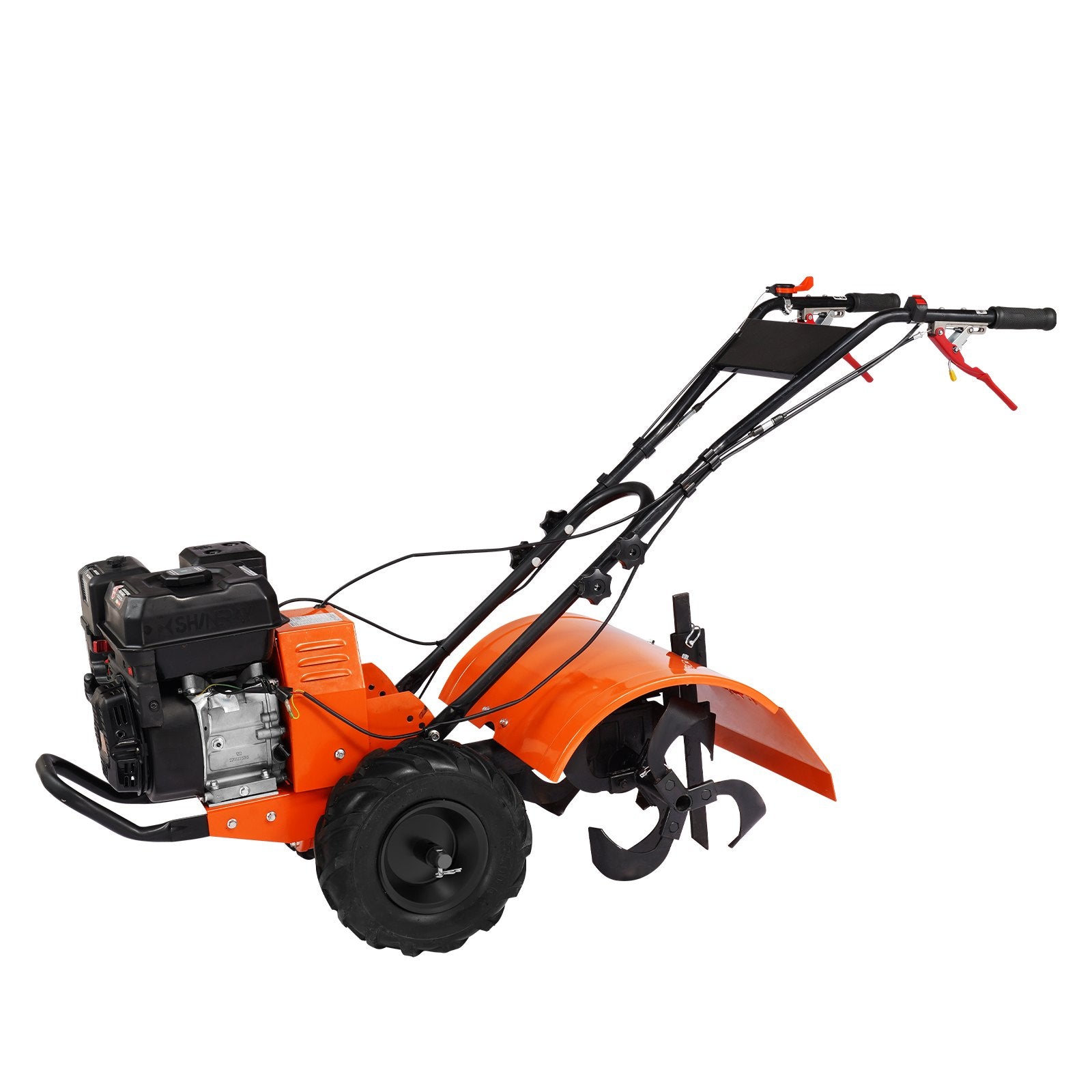 Gardening Tools: VEVOR Tiller Cultivator Gas Powered, 212CC 4-Stroke Garden Cultivator, Tiller with 4 Steel Adjustable Rear Tines for Lawn, Garden and Field Soil Cultivation
