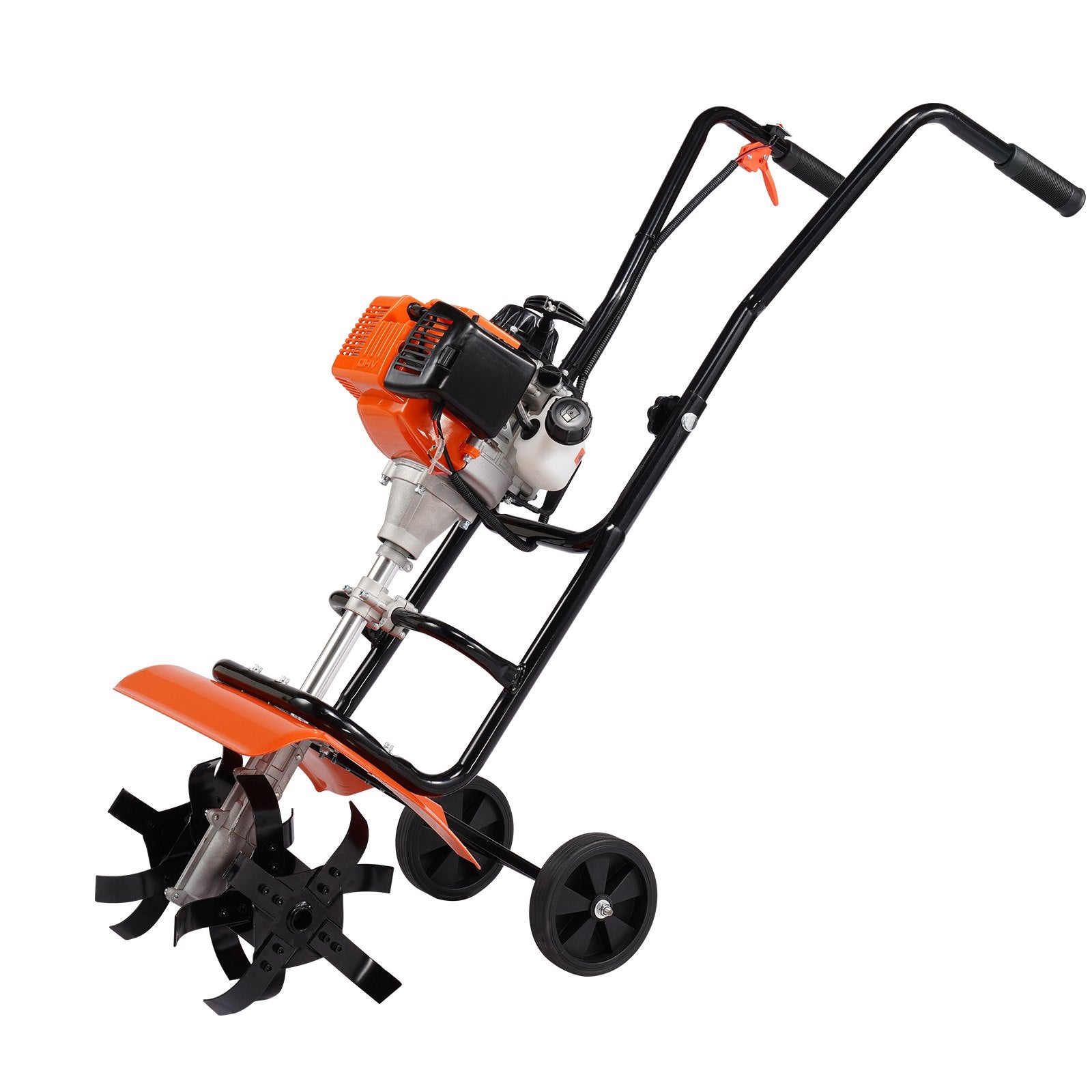 Gardening Tools: VEVOR Tiller Cultivator Gas Powered, 31CC 4-Stroke Garden Cultivator, Tiller with 4 Steel Adjustable Front Tines for Lawn, Garden and Field Soil Cultivation