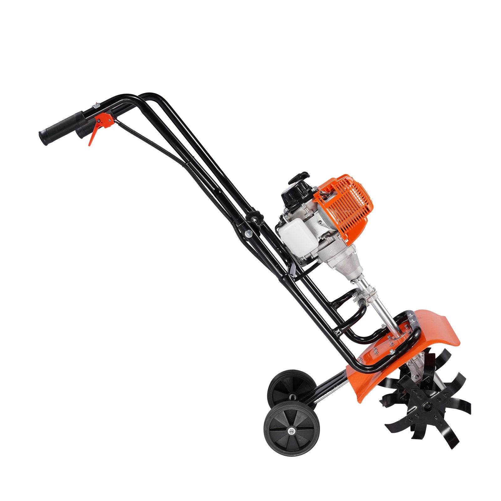 Gardening Tools: VEVOR Tiller Cultivator Gas Powered, 38CC 4-Stroke Garden Cultivator, Tiller with 4 Steel Adjustable Front Tines for Lawn, Garden and Field Soil Cultivation