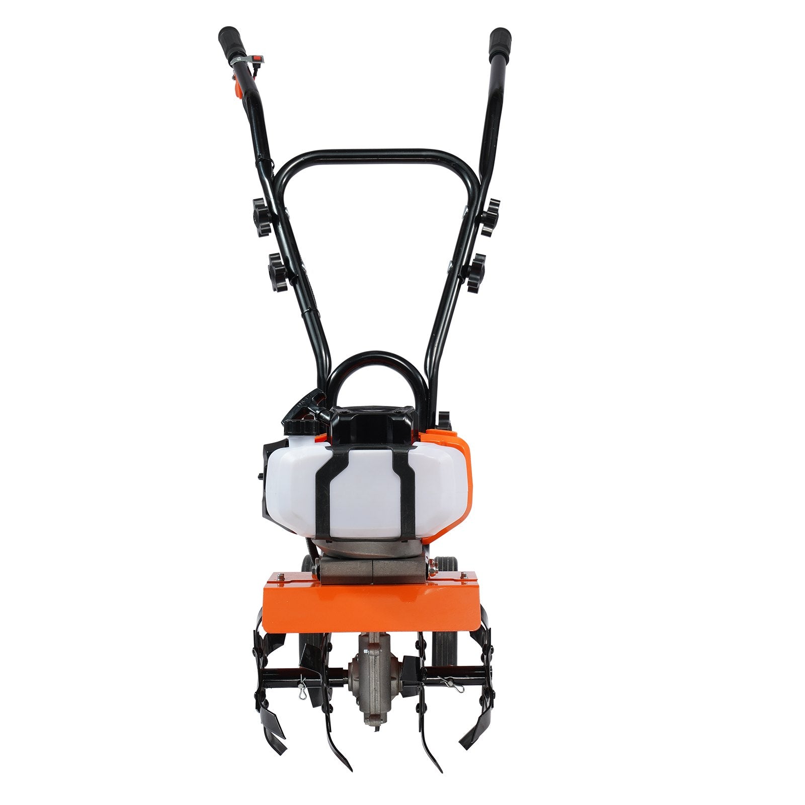 Gardening Tools: VEVOR Tiller Cultivator Gas Powered, 43CC 2-Stroke Garden Cultivator, Tiller with 4 Steel Adjustable Front Tines for Lawn, Garden and Field Soil Cultivation