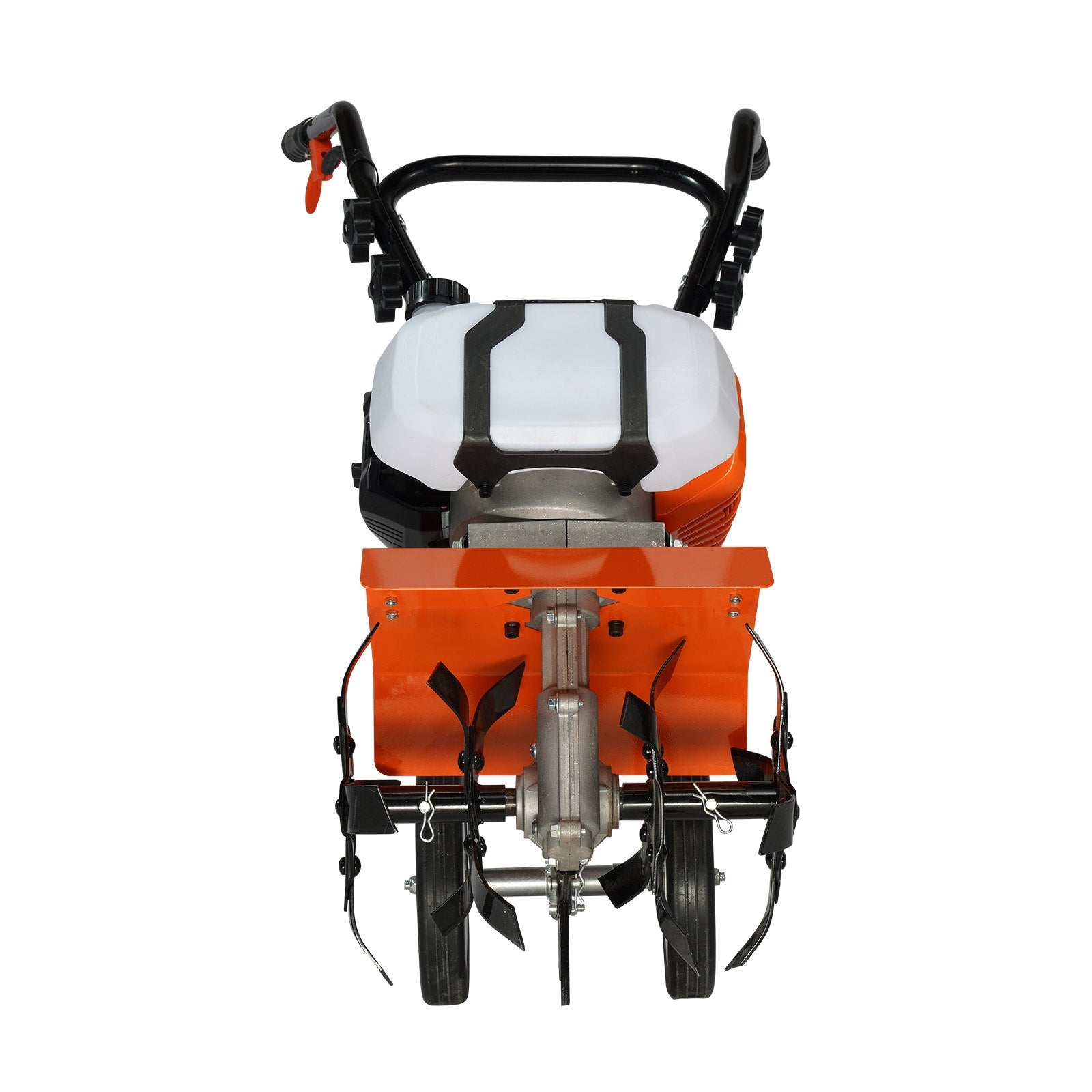 Gardening Tools: VEVOR Tiller Cultivator Gas Powered, 43CC 2-Stroke Garden Cultivator, Tiller with 4 Steel Adjustable Front Tines for Lawn, Garden and Field Soil Cultivation