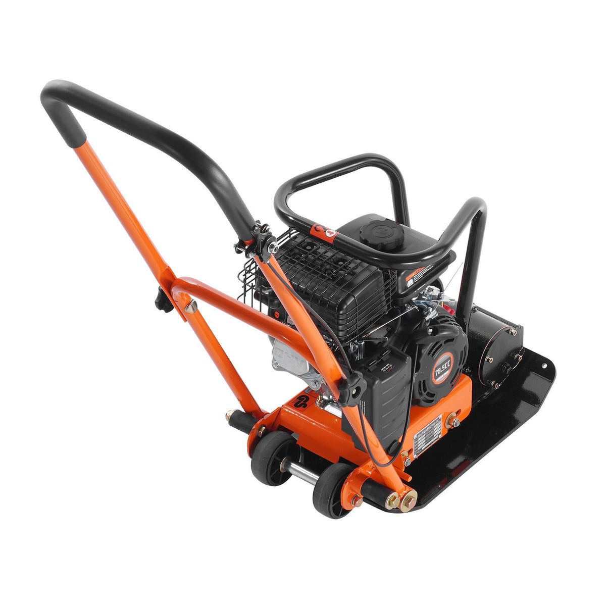 Plate Compactor, 2.8 HP 78.5CC Gas Engine 5,250 VPM, 870 kg Force Vibratory Compaction Tamper with 18.7 x 11.8 inch Plate for Walkways, Patios, Asphalts, Paver Landscaping