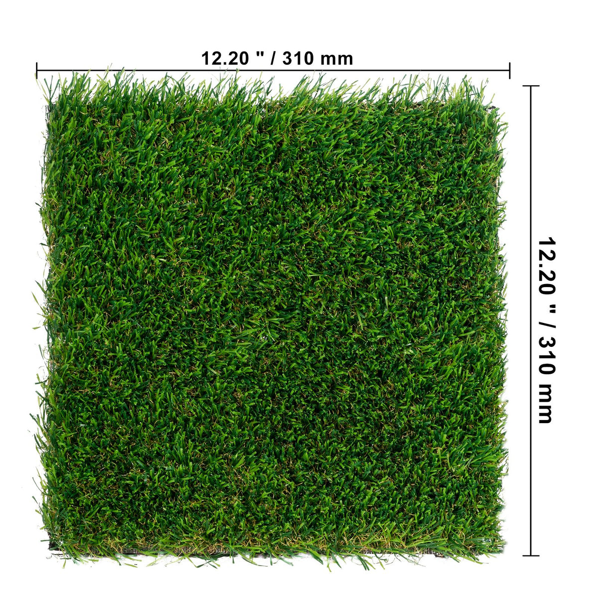 Artifical Grass Tiles Interlocking Turf Deck Set, 18 Pack - 12"x12", Synthetic Fake Grass Self-draining Mat Flooring Decor Pad, Perfect For Multi-Purpose Indoor Outdoor Entryway Scraper Dog Mats