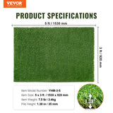 Outdoor Power Equipment: VEVOR Artifical Grass, 3 x 5 ft Rug Green Turf, 1.38" Fake Door Mat Outdoor Patio Lawn Decoration, Easy to Clean with Drainage Holes, Perfect For Multi-Purpose Home Indoor Entryway Scraper Dog Mats