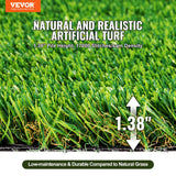 Outdoor Power Equipment: VEVOR Artifical Grass, 6 x 10 ft Rug Green Turf, 1.38"Fake Door Mat Outdoor Patio Lawn Decoration, Easy to Clean with Drainage Holes, Perfect For Multi-Purpose Home Indoor Entryway Scraper Dog Mats
