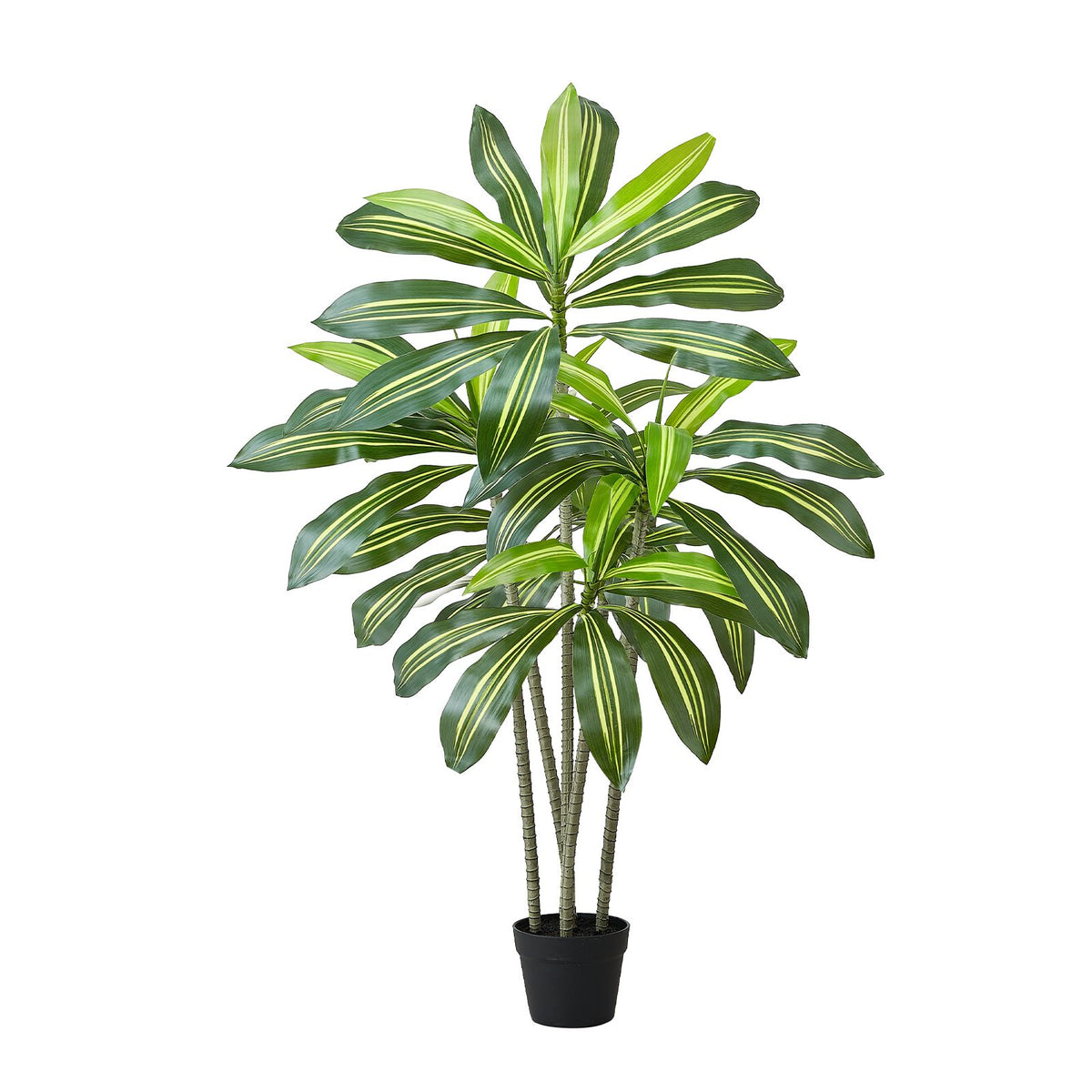 Artificial Dracaena Tree 1524 mm, Fake Palm Tropical Plants with White Tall Planter, Faux Floor Silk Plant in Pot, Large Trees for Home Office Living Room Decor House Warming, Indoor Outdoor