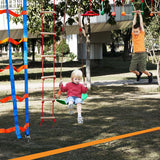 Outdoor Play Equipment: VEVOR Ninja Warrior Obstacle Course for Kids, 15.24 m Weatherproof Slacklines, 500lbs Weight Capacity Monkey Line, Outdoor Playset Equipment, Backyard Toys Training Equipment Set with 10 Obstacles