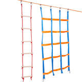 Outdoor Play Equipment: VEVOR Ninja Warrior Obstacle Course for Kids, 15.24 m Weatherproof Slacklines, 500lbs Weight Capacity Monkey Line, Outdoor Playset Equipment, Backyard Toys Training Equipment Set with 10 Obstacles