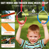 Outdoor Play Equipment: VEVOR Ninja Warrior Obstacle Course for Kids, 2 x 17m Weatherproof Slacklines, 227kg Weight Capacity Monkey Line, Outdoor Playset Equipment, Backyard Toys Training Equipment Set with 12 Obstacles