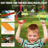 Outdoor Play Equipment: VEVOR Ninja Warrior Obstacle Course for Kids, 2 x 19.8m Weatherproof Slacklines, 500lbs Weight Capacity Monkey Line, Outdoor Playset Equipment, Backyard Toys Training Equipment Set with 12 Obstacles