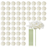 Vases & Table Decor: VEVOR Artificial Flowers, 105 pcs Real Looking White Silk Fake Hydrangea Bulk, White Faux Bridal Shower with Stems for DIY Wedding Bouquets, Home Centerpieces Arrangements, Party Tables Decorations