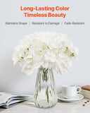 Vases & Table Decor: VEVOR Artificial Flowers, 105 pcs Real Looking White Silk Fake Hydrangea Bulk, White Faux Bridal Shower with Stems for DIY Wedding Bouquets, Home Centerpieces Arrangements, Party Tables Decorations