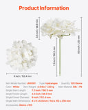Vases & Table Decor: VEVOR Artificial Flowers, 105 pcs Real Looking White Silk Fake Hydrangea Bulk, White Faux Bridal Shower with Stems for DIY Wedding Bouquets, Home Centerpieces Arrangements, Party Tables Decorations
