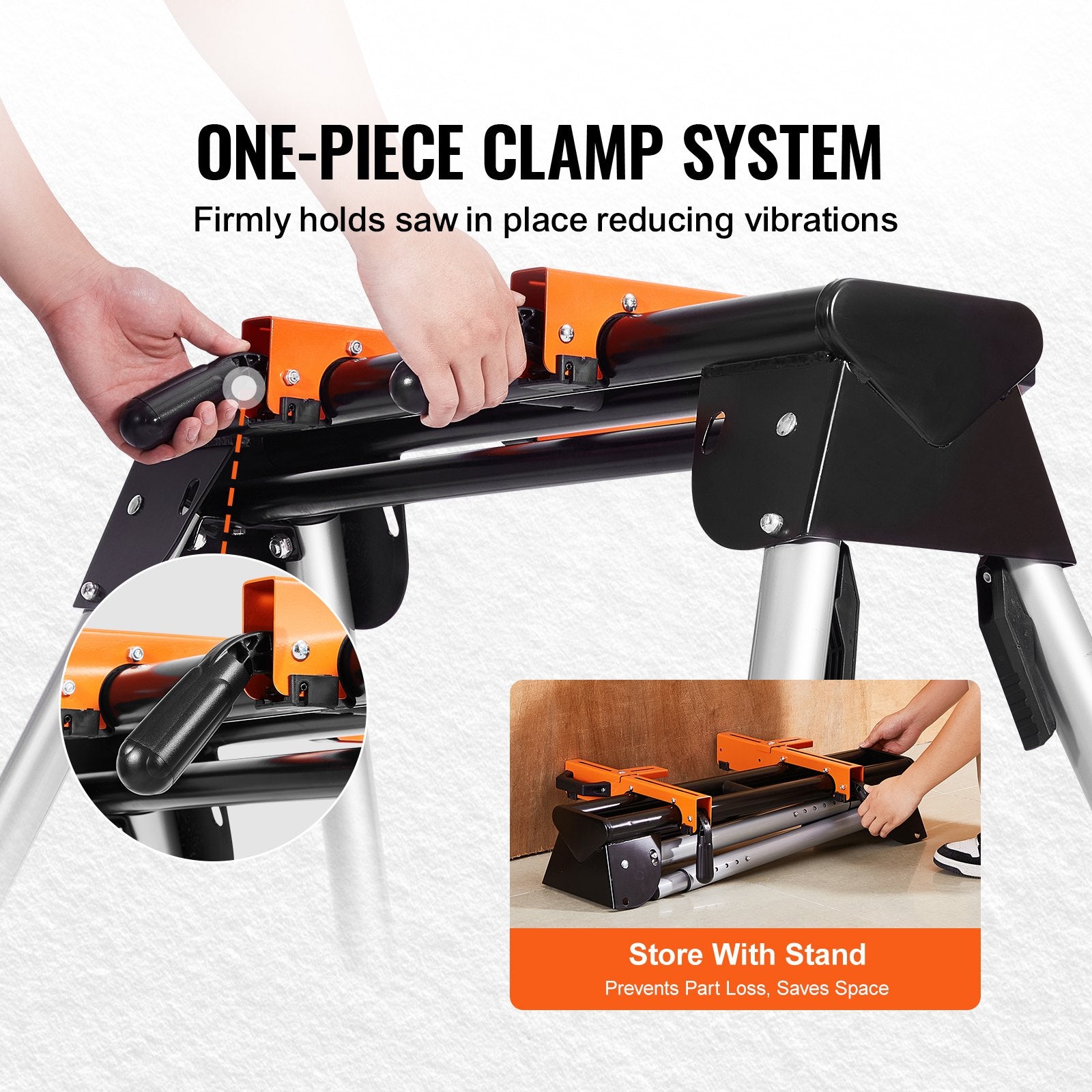 Chainsaws: VEVOR Miter Saw Stand 330lbs Load Capacity Steel 29.1"-32.9" Adjustable Height
