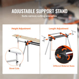Saw Accessories: VEVOR Miter Saw Stand 300lbs Load Capacity Steel Collapsible Stand for Miter Saw