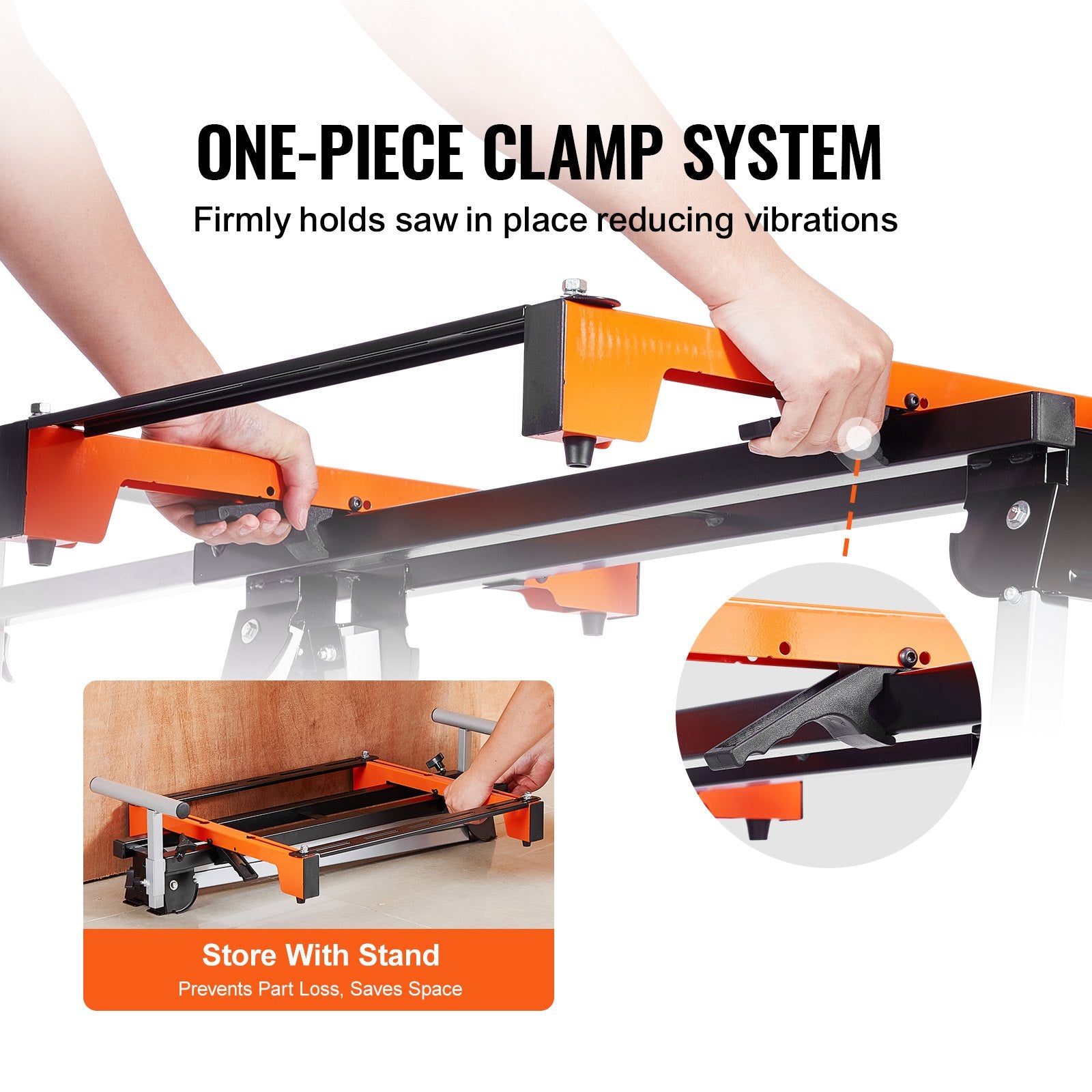 Saw Accessories: VEVOR Miter Saw Stand 300lbs Load Capacity Steel Collapsible Stand for Miter Saw