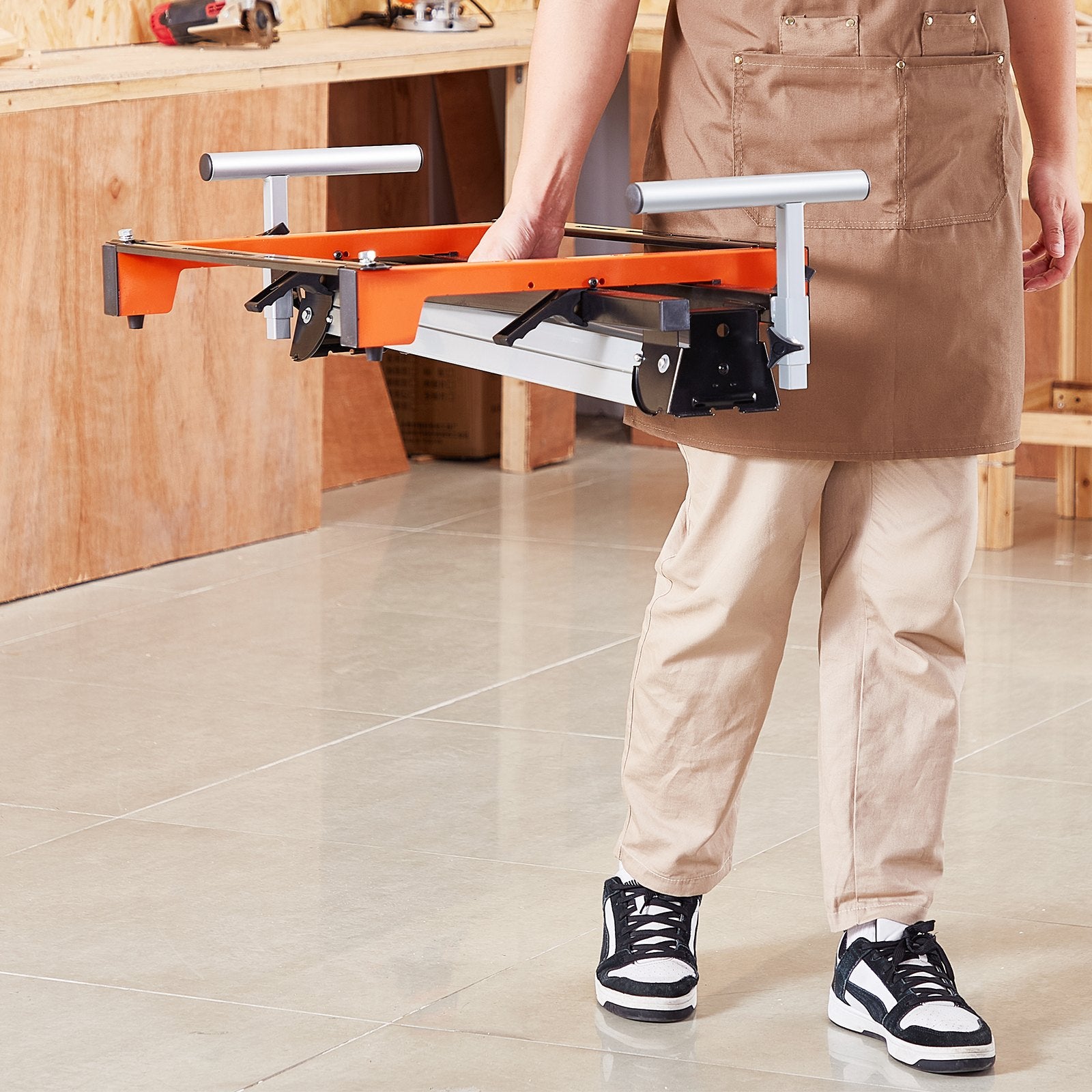 Saw Accessories: VEVOR Miter Saw Stand 300lbs Load Capacity Steel Collapsible Stand for Miter Saw