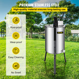 Farm Equipment: VEVOR 4 Frame Electric Honey Extractor Beekeeping 120 W Motor 2 Clear Lids