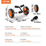 Boating Accessories: VEVOR Foldable Kayak Cart Canoe Boat Carrier 250lbs Load with 10'' Solid Tires