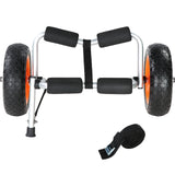 Boating Accessories: VEVOR Foldable Kayak Cart Canoe Boat Carrier 250lbs Load with 10'' Solid Tires