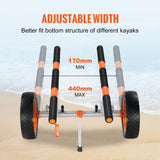 Boating Accessories: VEVOR Adjustable Kayak Cart Canoe Boat Carrier 450lbs Load with 12'' Solid Tires
