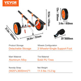 Boating Accessories: VEVOR Adjustable Kayak Cart Canoe Boat Carrier 450lbs Load with 12'' Solid Tires