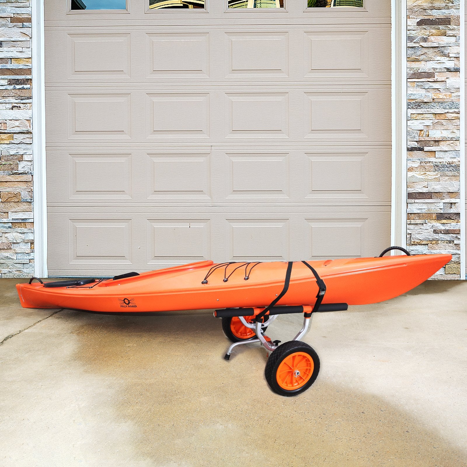 Boating Accessories: VEVOR Adjustable Kayak Cart Canoe Boat Carrier 450lbs Load with 12'' Solid Tires