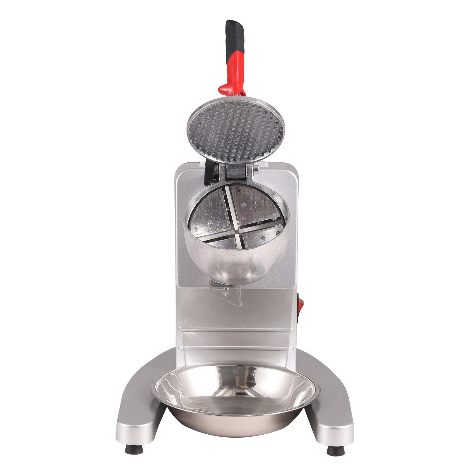 Seasonings & Spices: VEVOR Ice Crushers Machine, 220lbs Per Hour Electric Snow Cone Maker with 4 Blades, 300W Electric Ice Crusher with Cover and Bowl for Home and Commercial Use, Silver