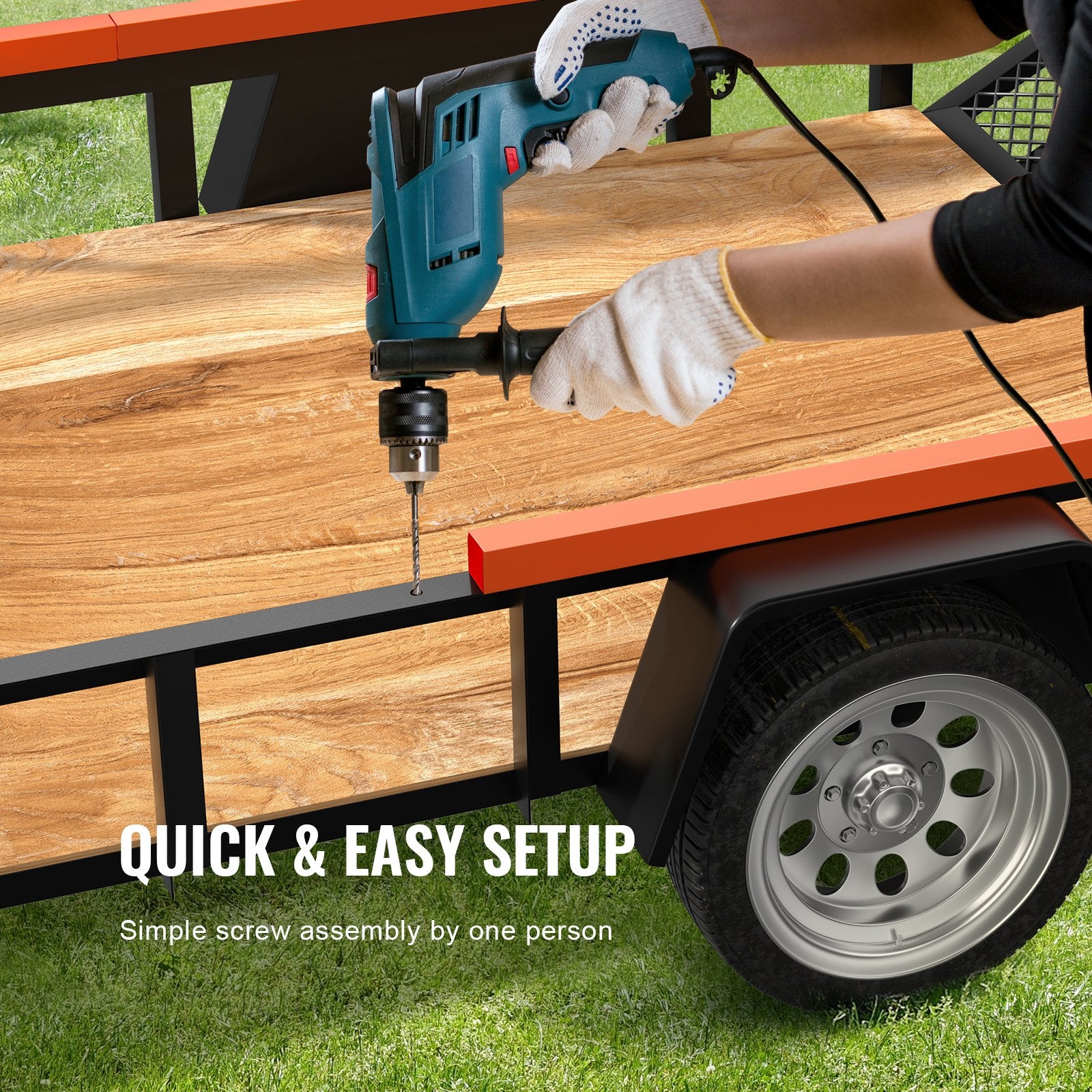 Automotive Parts: VEVOR 2-Sided Trailer Tailgate Lift Assist, 163 kg Load Capacity, Compatible with Open Utility Trailer Tailgate and Ramp, with 25.4-61 cm Heights Side Rail and 1.22-1.83 m Height Tail Gate or Ramp