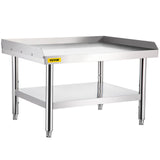 BBQs & Accessories: VEVOR Stainless Steel Equipment Grill Stand, 122 x 76 x 61cm Stainless Table, Grill Stand Table with Adjustable Storage Undershelf, Equipment Stand Grill Table for Hotel, Home, Restaurant Kitchen