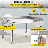 BBQs & Accessories: VEVOR Stainless Steel Equipment Grill Stand, 152x76x61 cm Stainless Table, Grill Stand Table with Adjustable Storage Undershelf, Equipment Stand Grill Table for Hotel, Home, Restaurant Kitchen