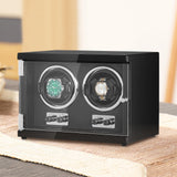 Gardening Tools: VEVOR Watch Winder, Dual Watch Winder for Men's and Women's Automatic Watch, with 2 Super Quiet Japanese Mabuchi Motors, Blue LED Light and Adapter, High-Density Board Shell and Black PU