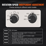 Men's Watches: VEVOR Watch Winder, Watch Winder for 4 Men's and Women's Automatic Watches, with 4 Super Quiet Japanese Mabuchi Motors, Blue LED Light and Adapter, High-Density Board Shell and Black PU