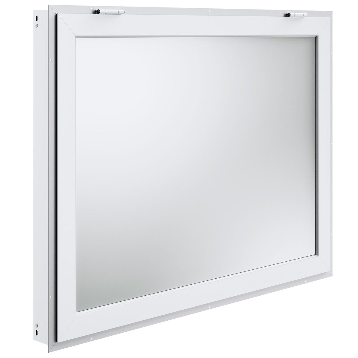 Concession Window 48"x36", Aluminum Alloy Food Truck Service Window with 4 Horizontal Sliding Windows & Awning Door & Drag Hook, Up to 85 Degrees Serving Window for Food Truck Concession Trailer