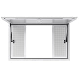 Canopies & Gazebos: VEVOR Concession Window 1346x838 mm, Aluminum Alloy Service Window for Food Truck, Up to 85 Degrees Stand Serving Window with 4 Sliding Windows, Awning Door, and Drag Hook, for Concession Trailers