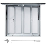 Canopies & Gazebos: VEVOR Concession Window, 91.4 x 91.4 cm Aluminum Alloy Food Truck Service Window with 4 Horizontal Sliding Screen Windows & Awning Door & Drag Hook, Serving Window for Food Trucks Concession Trailers