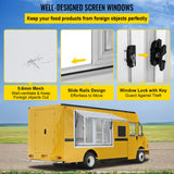 Canopies & Gazebos: VEVOR Concession Window, 91.4 x 91.4 cm Aluminum Alloy Food Truck Service Window with 4 Horizontal Sliding Screen Windows & Awning Door & Drag Hook, Serving Window for Food Trucks Concession Trailers