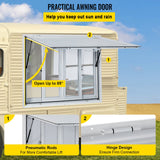 Canopies & Gazebos: VEVOR Concession Window, 91.4 x 91.4 cm Aluminum Alloy Food Truck Service Window with 4 Horizontal Sliding Screen Windows & Awning Door & Drag Hook, Serving Window for Food Trucks Concession Trailers