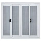 Canopies & Gazebos: VEVOR Concession Window, 91.4 x 91.4 cm Aluminum Alloy Food Truck Service Window with 4 Horizontal Sliding Screen Windows & Awning Door & Drag Hook, Serving Window for Food Trucks Concession Trailers
