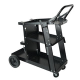 Utility Trolleys: VEVOR Welding Cart, 3-Tier Welder Cart Heavy Duty with 400 Lbs Weight Capacity, 360° Swivel Wheels, Tank Storage Safety Chains, Rolling MIG Welder Cart for TIG, ARC, MMA, Plasma Cutter Welding Machine