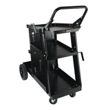 Utility Trolleys: VEVOR Welding Cart, 3-Tier Welder Cart Heavy Duty with 400 Lbs Weight Capacity, 360° Swivel Wheels, Tank Storage Safety Chains, Rolling MIG Welder Cart for TIG, ARC, MMA, Plasma Cutter Welding Machine