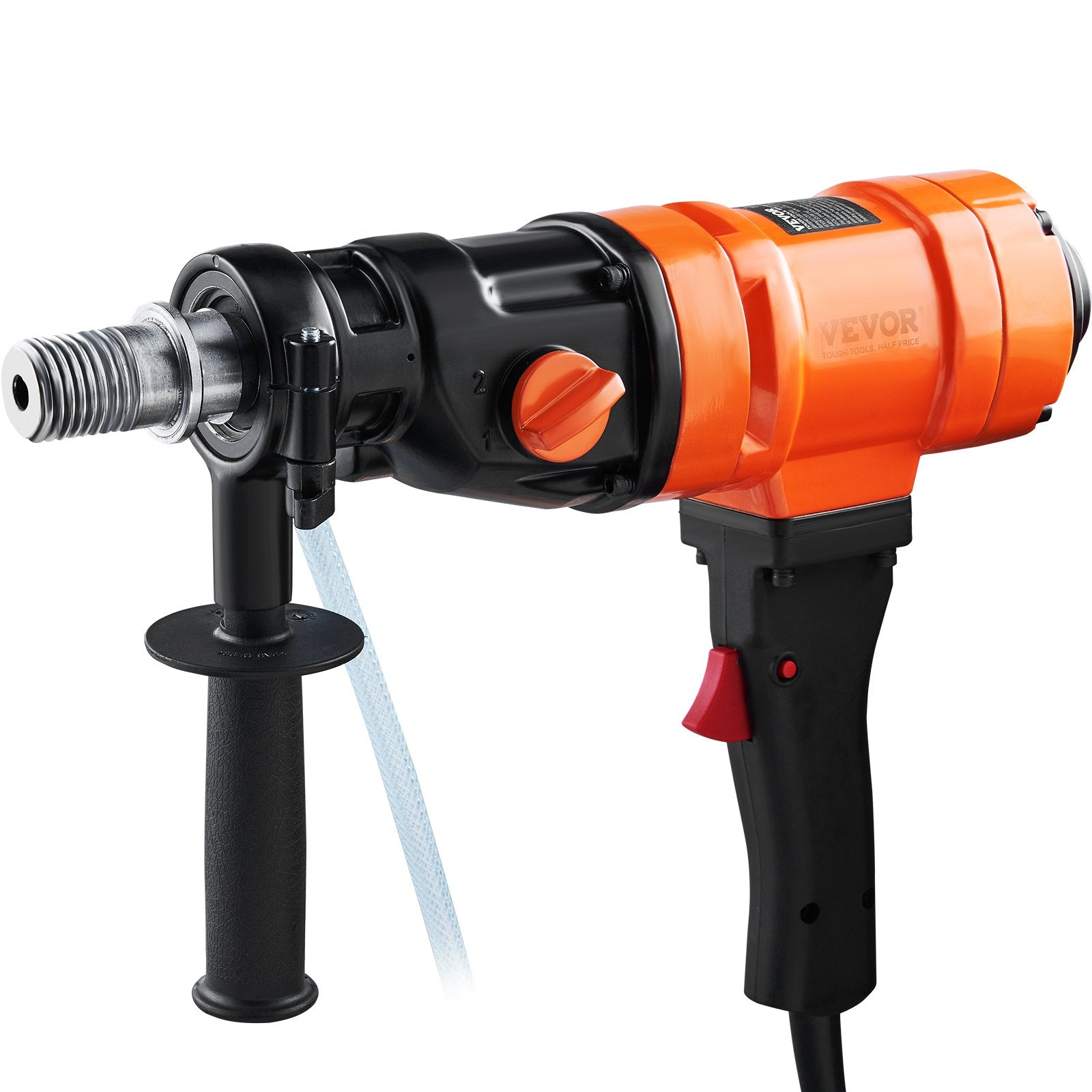 Traffic Control & Parking Tools: VEVOR Diamond Core Drilling Machine, 4in Handheld Wet Concrete Core Drill Rig, 1100-2400RPM Two Speed & 1-1/4" Thread & 2 Bubble Levels, 3-4in Drilling Diameter for Concrete Brick Block Stone, 1500W