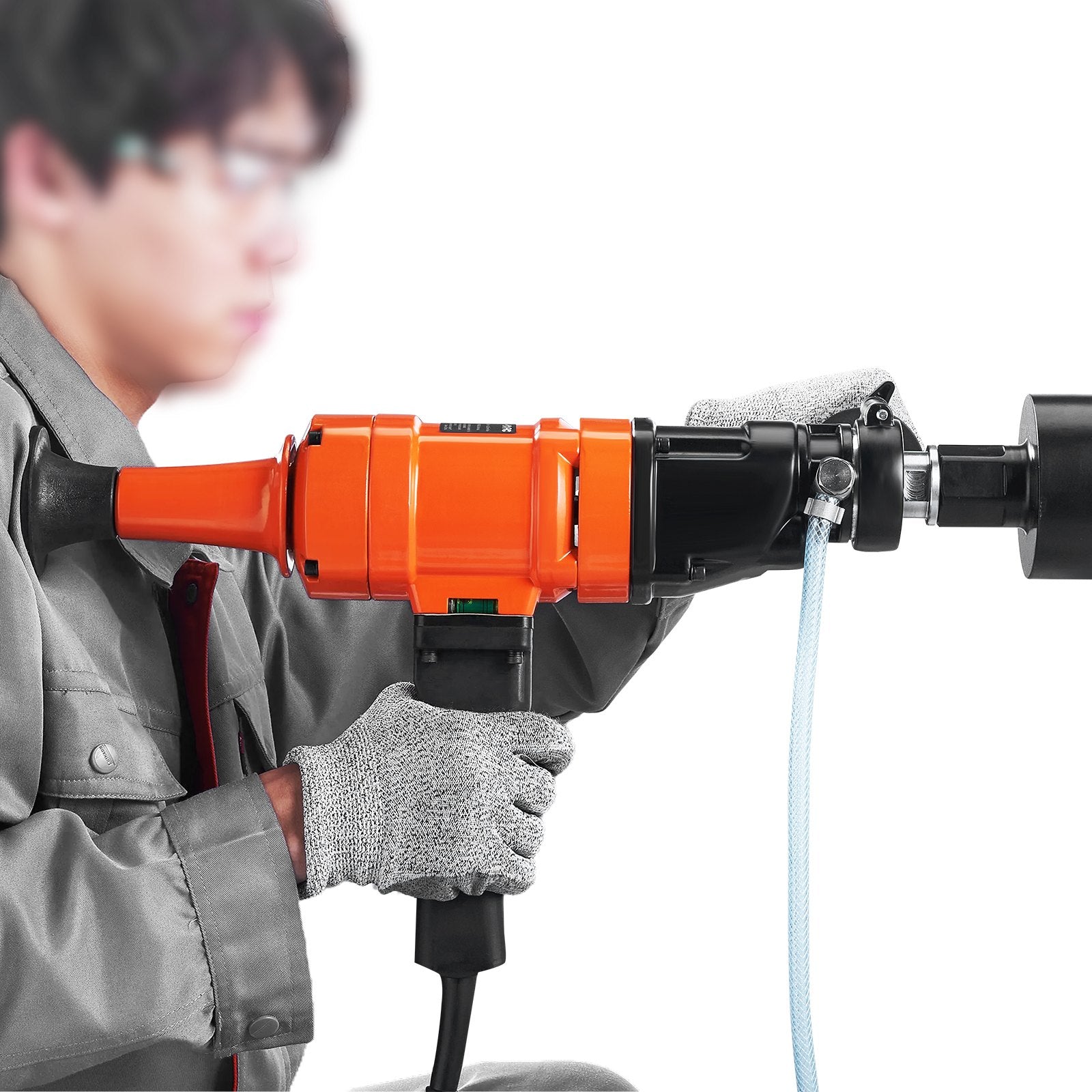 Traffic Control & Parking Tools: VEVOR Diamond Core Drilling Machine, 4in Handheld Wet Concrete Core Drill Rig, 1100-2400RPM Two Speed & 1-1/4" Thread & 2 Bubble Levels, 3-4in Drilling Diameter for Concrete Brick Block Stone, 1500W
