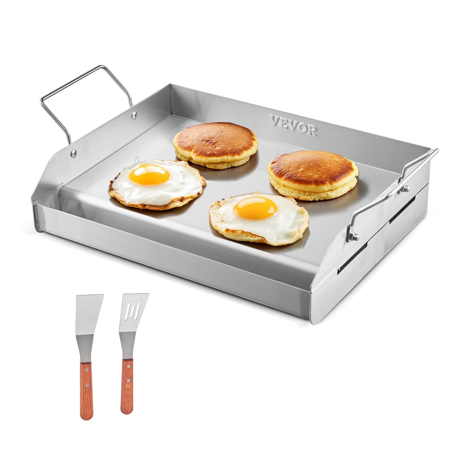 Paddles & Oars: VEVOR Stainless Steel Griddle, 17x13 inch Universal Flat Top Rectangular Plate, Gas Grill Griddle for BBQ Grill, Teppanyaki, Portable Family Cookware with Handle, for Camping Tailgating Party