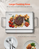 Paddles & Oars: VEVOR Stainless Steel Griddle, 17x13 inch Universal Flat Top Rectangular Plate, Gas Grill Griddle for BBQ Grill, Teppanyaki, Portable Family Cookware with Handle, for Camping Tailgating Party